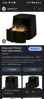 Teplovzdušná fritéza nepoužitá
