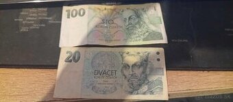 Predám staré české bankovky