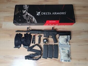 Delta Armory airsoft zbraň M4 AR15 + výbava
zaruka