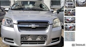 Chevrolet Aveo 1.4 2009 predám MOTOR F14D3, KAPOTA, NÁRAZNÍK