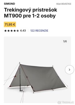 Trekingový prístrešok Simond MT900 pre 1-2 osoby