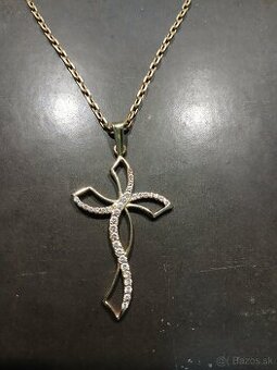 Zlatá retiazka z krížikom 51cm