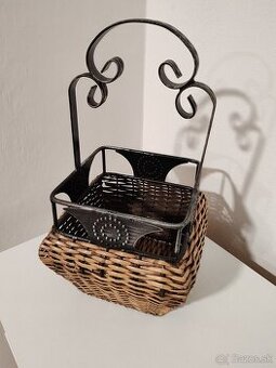 Kovovo ratanový kôš