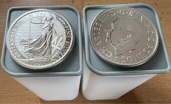 Strieborne mince Britannia 1 Oz