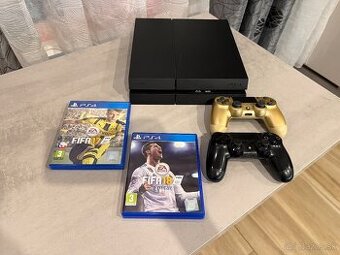 🎮 PlayStation 4 FAT 1 TB + 2 ovládače + FIFA 17 & FIFA 18