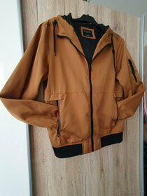 Pánska jarná bunda Bershka, veľkosť M, horčicová farba - 1