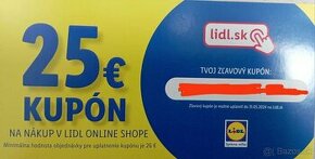 Lidl kupón v hodnote 25€