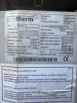 Závesný kotol Protherm 24 KTO 15