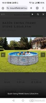 Predám bazén 360cm s konštrukciou