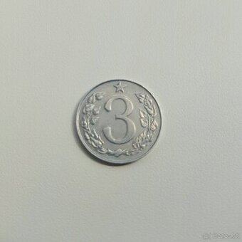 Predám vzácnu a hľadanú mincu 3 hal.1962 RRR, skúšobná ražba