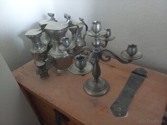 Cínove poháre svietniky