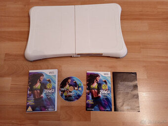 Nintendo Wii-Balančná podložka Wii Fit board + hra ZUMBA 2
