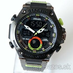 SMAEL 8069 Grey Dual-Time pánske vodotesné športové hodinky