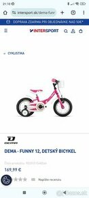 Dema funny detský bicykel, veľkosť 12