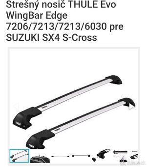 Strešný nosič Thule 7206 Evo WingBar Edge