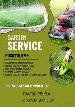Garden service- zahrady na kľúč, údržba, čistenie