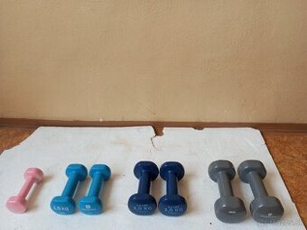 Jednoručné fitness činky DECATHLON 2x1kg,2x1,5kg,2x2kg,2x3kg
