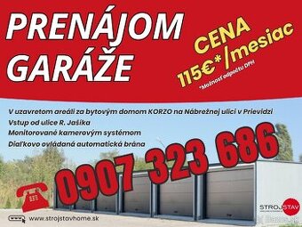 Prenájom garáže