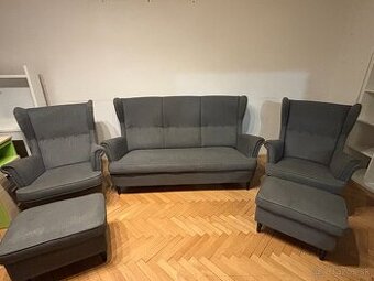 Sivá gaučová súprava IKEA STRANDMON