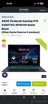 ASUS Vivobook Gaming V16 V3607VU-RP001W Matte Black