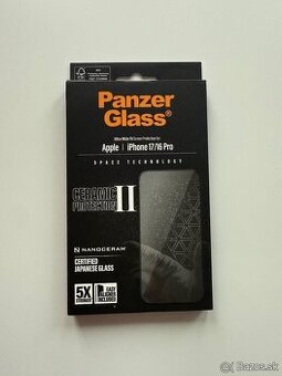 Tvrdené sklo UWF Ceramic II s aplikátor. iPhone 17/16 Pro