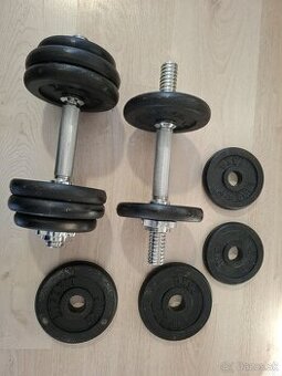 Dve 15 kg jednoručky Lifefit