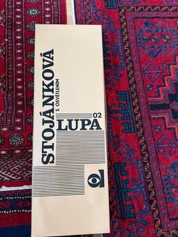 Stojanková lupa s lampou – retro, ČSSR, úchyt na stôl