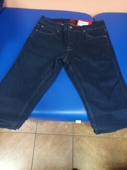 Pánske tmavo modré rifle Hugo Boss