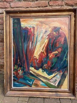 starý obraz abstrakt (veľký obraz )