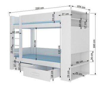 Poschodová posteľ pre deti