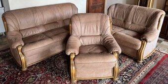 Luxusní kožená sedací souprava 3+2+1, 6272