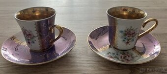 Predám Karlovarský porcelán 2ks šálky na kávu s podšálkou