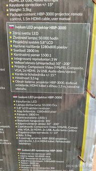 Predám nový full HD projektor HBP-3000