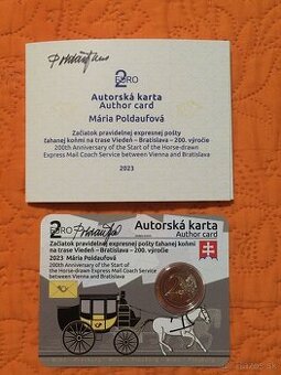 2 euro Slovensko 2023 Autorská karta - Konská Pošta
