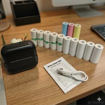 Nová mini tlačiareň ( mini printer ) s 13 rôznymi rolkami