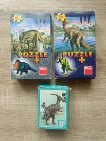 3x puzzle dinosaury
