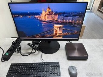 Mini PC Asus VivoMini + Monitor a príslušenstvo