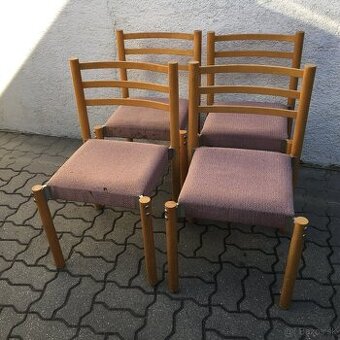 Retro stolicka Miroslav Navratil 4 ks Vintage