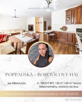 Na prenájom 4i byt, 120m2, 2x parkovanie, Popradská, Košice - 1