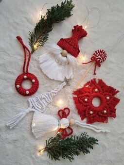 Macrame vianočné ozdoby