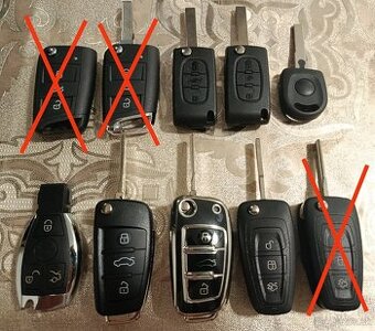 Náhradné kľúče Mercedes, Audi, Škoda, Ford