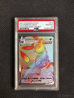 Evolving Skies	graded pokemon card slab	Umbreon	214	psa 10