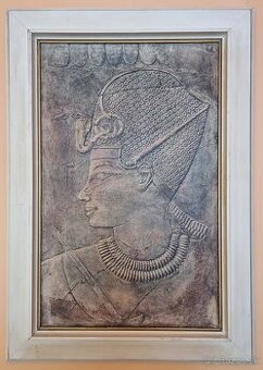 Starý obraz s portrétom faraóna  - 77/54.5 cm