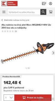 Nová nepoužita worx.strihas živého plotu