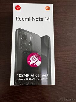 Novy, este zabaleny telefon Redmi Note 14 6GB RAM 128GB ROM