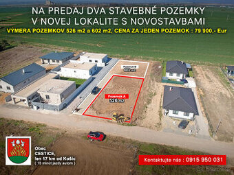 POZEMKY V NOVEJ ČASTI obce CESTICE