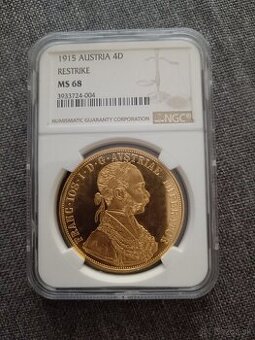 Na predaj zlatý 4 dukát 1915