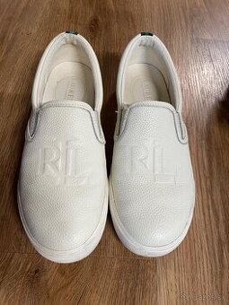 Ralph Lauren biele kožené topánky, 38