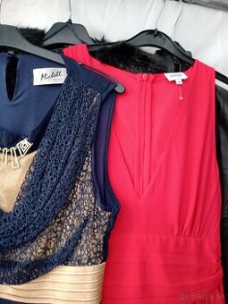 Dlhé šaty 2x, kabátik-lodičky,kabelka