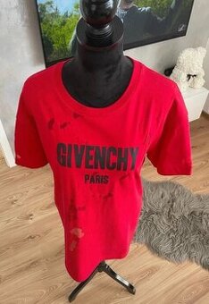 Givenchy Paris červené pánske tričko M/L